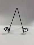 Vintage black metal plate stands