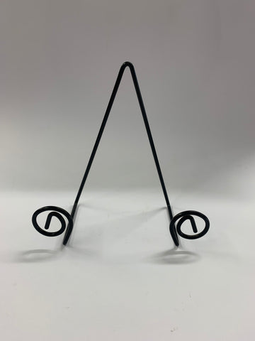 Vintage black metal plate stands