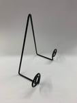 Vintage black metal plate stands