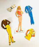 Vintage Mattel Ken and Barbie 1975 cut out doll with Outfits and Hats