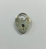 Sterling silver heart padlock