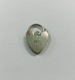 Sterling silver heart padlock