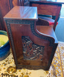 2 drawer oriental hardwood side table