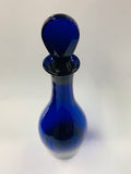 Cobalt blue glass decanter
