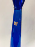 Zwiesel Glass Tall cobalt blue vase