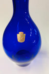 Cobalt blue glass decanter