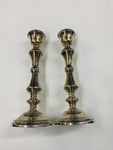 Sterling Silver Pair of Column Candlesticks