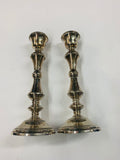 Sterling Silver Pair of Column Candlesticks