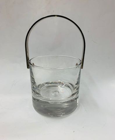 Heavy glass vintage ice bucket
