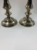Sterling Silver Pair of Column Candlesticks