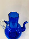 Cobalt blue glass tea or coffee pot