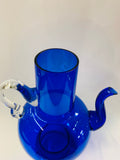 Cobalt blue glass tea or coffee pot