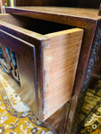 2 drawer oriental hardwood side table