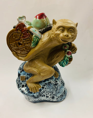 Pottery Chinese Monkey Bear figurine