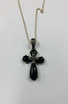 Sterling Silver and Marcasite Cross on silver chain