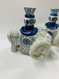 Pair of ceramic elephant vases