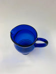 Cobalt blue glass milk jug