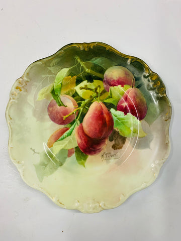 Hand painted Royal Doulton fruit plate by H. Piper