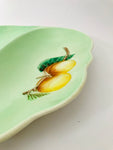 Royal Winton Divided Green Dish with Peaches