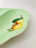 Royal Winton Divided Green Dish with Peaches