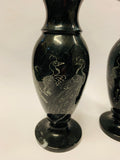 Pair of Oriental Marble vases