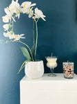 Soy Candle in Etched Red Glass Vase