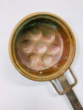 Antique copper egg poaching pan