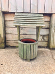 Vintage Wooden Garden Well with Terracotta Planter Insert( Pick Up In Store Only)