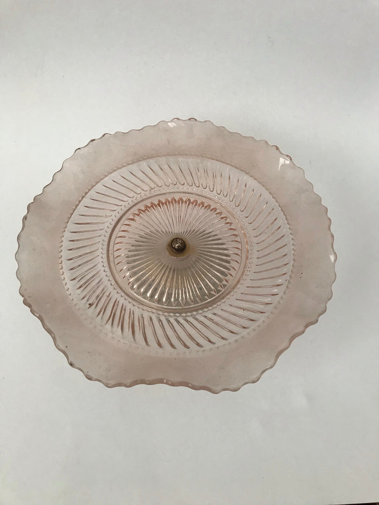 Depression glass cake stand hot sale