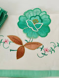 Green and White Napkins, Tray Covers and Small Napkins