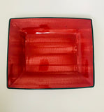 Temuka Square Red and Green Platter