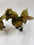 Pair of solid brass roosters