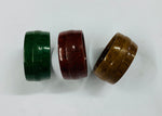 Set 3 Bakelite coloured napkin rings