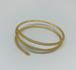 Gold tone metal snake bangle