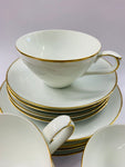 Noritake Golden Rose set of 4 cup saucer and plates