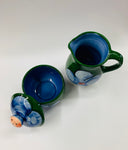 NZ pottery milk jug and sugar bowl by Christine Harris