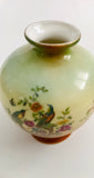 Porcelain Bud Vase with Flowers and Birds