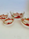Glass Rose Set of Mixing Bowls