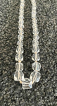 String of Tapering Clear Cut Glass Necklace