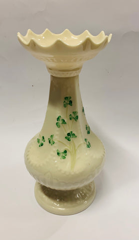 Belleek tall vase