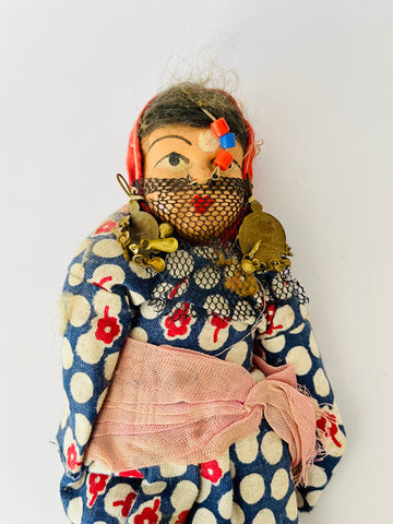 Arabic Hand Made Cloth Doll with Pink Sash