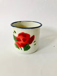 Flying Crane Enamel Mug with Rose