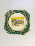 Staffordshire Handles Cake Plate with “Canbecca Groom” Pattern