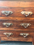 Solid Teak Industrial Chest of Drawers
