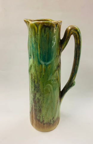 Rare early Crown Lynn trickle glaze large jug