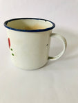 Flying Crane Enamel Mug with Rose