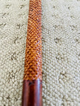 Marbled Wooden Walking Stick with Cross Hatched Pattern
