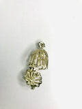Sterling Silver Bird in Cage Charm or Pendant