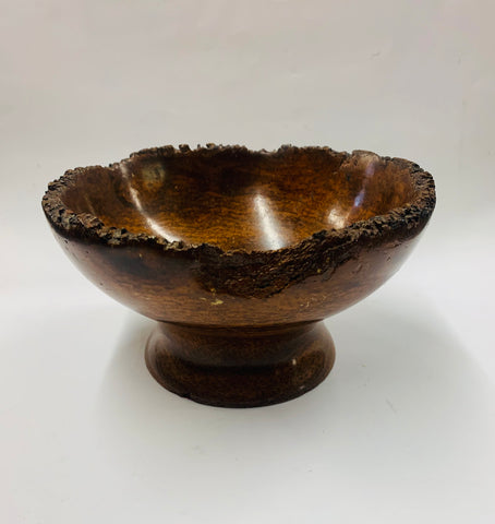 Vintage hand carved wooden bowl