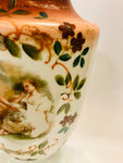 Large White and Orange Victorian China